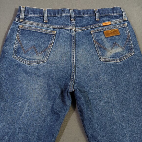 Wrangler FR Jeans Men's 36x36 Fits 36x35 Blue 13 Original Flame Resistant Denim - Picture 4 of 13
